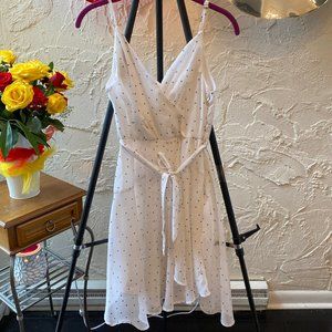 Japna Faux-Wrap Polka Dot Sundress